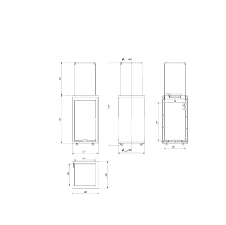 Terrassenheizer Patio Mini Glas weiß manuelle Steuerung 8,2kW