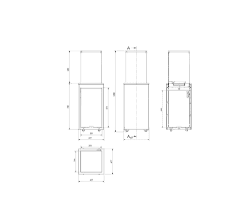 Terrassenheizer Patio Mini Stahl manuelle Steuerung 8,2kW