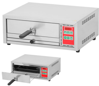 Digital Pizzaofen 1 x Ø 330 mm mit herausnehmbaren Rost