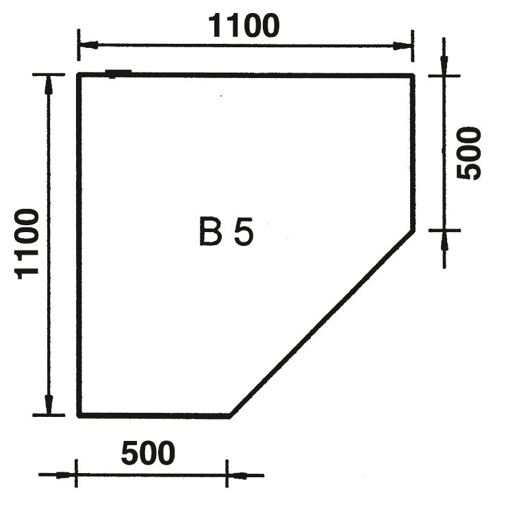 Bodenplatte Eckmodell B5