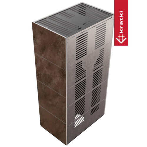 Kaminbausatz FLOKI BOX 8 kW Ø 160 Quarzsinter OXIDE MORO