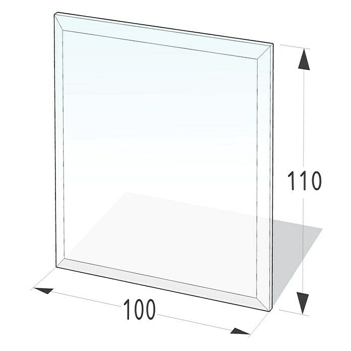 Glasbodenplatten Quadratisch mit Facette