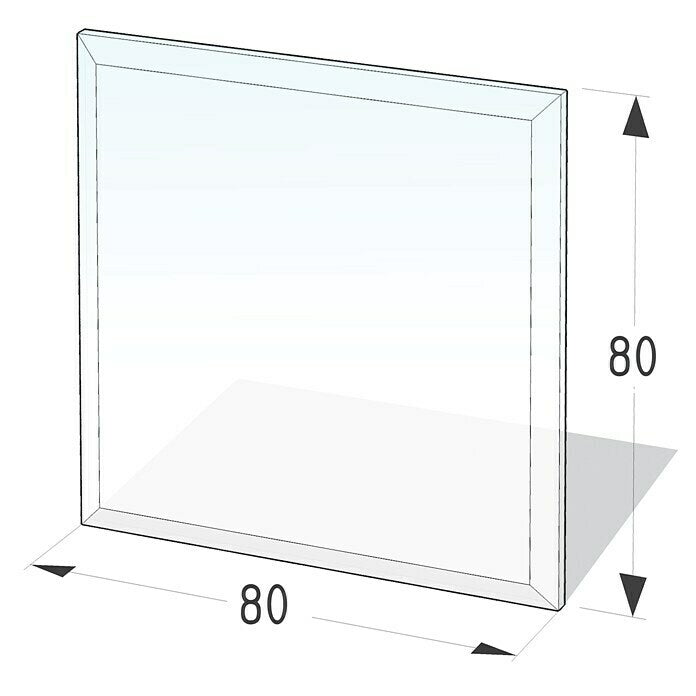 Glasbodenplatten Quadratisch mit Facette